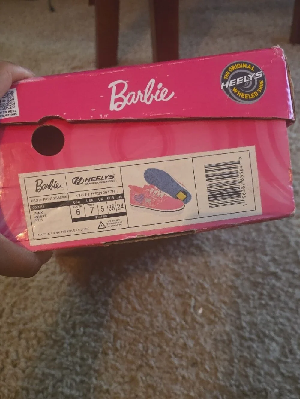 Barbie Pink Lace-Up Heelys Sneakers with White Soles